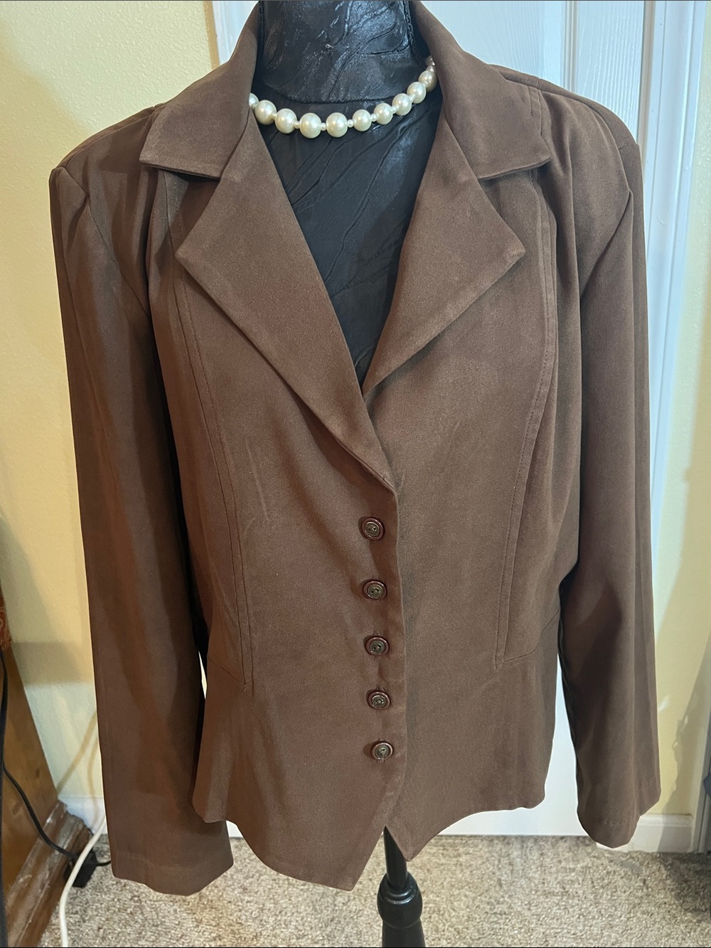 karin stevens Brown Tailored Women's Blazer